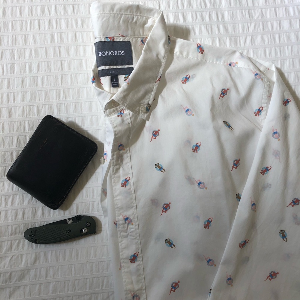 NEW Men’s Bonobos Slim Fit LS Button Down - L